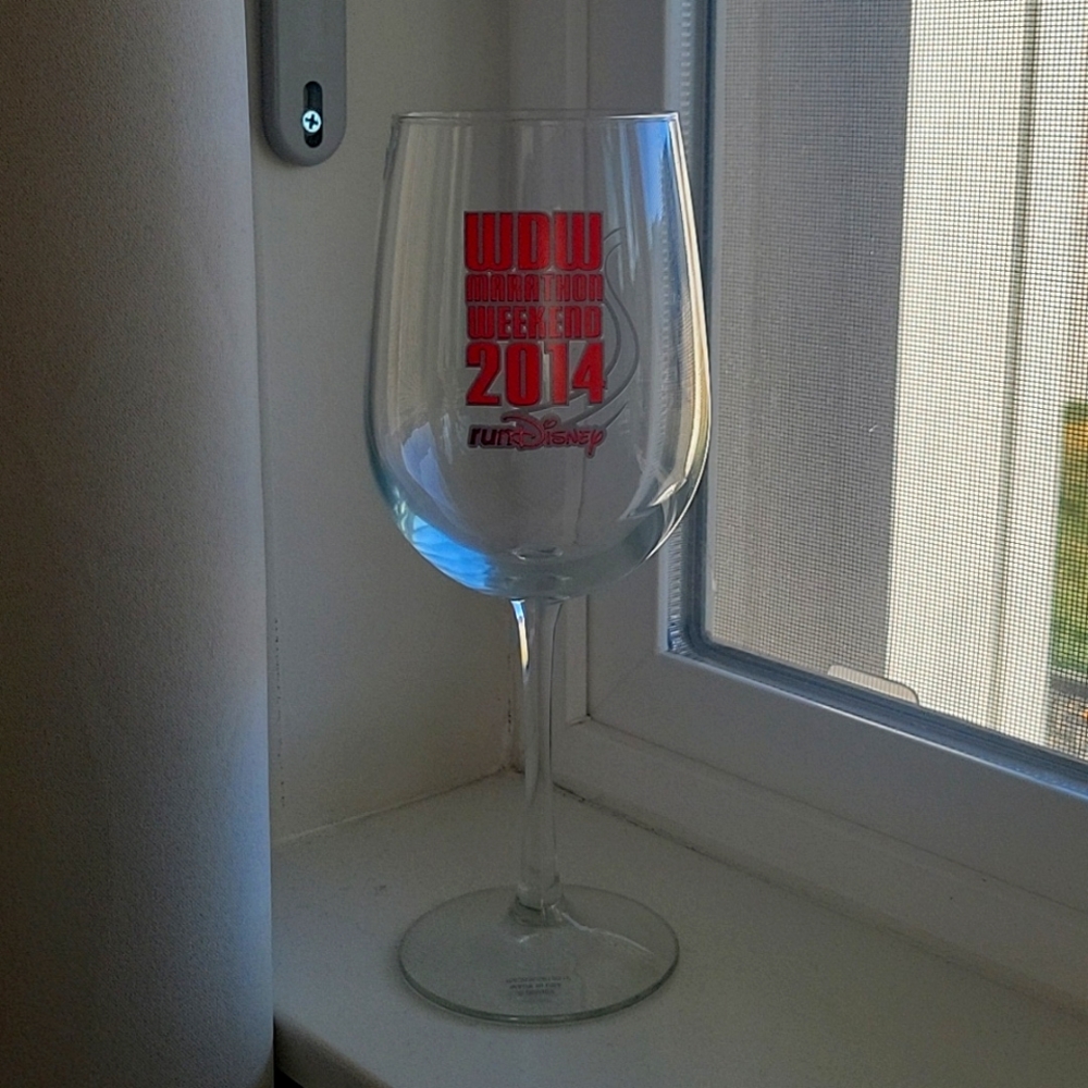 Walt Disney World WDW Marathon Weekend 2014 Wine Glass